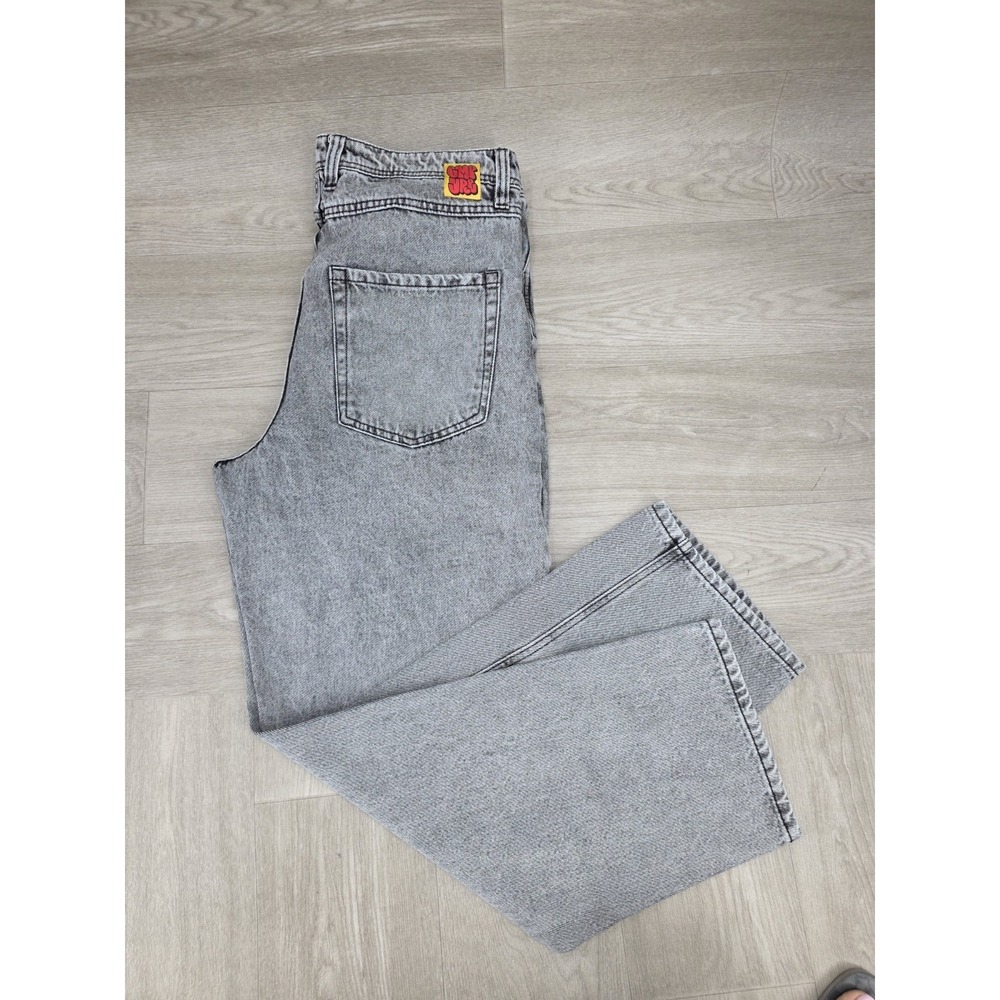 Empyre Gray Stone Wash Denim Jeans Men's Skate Pants Size 33 Relax Y2K Baggy